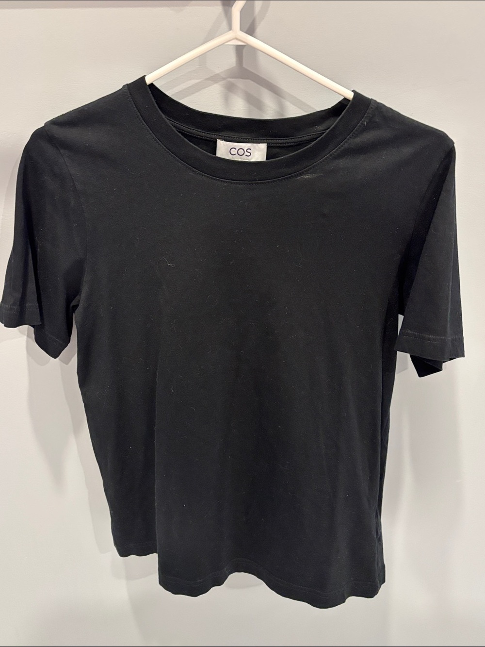COS Black Minimal Crewneck Tee